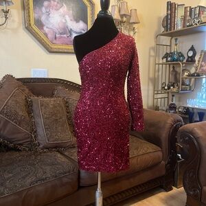 Charlotte russe Sequin burgundy, dress, size small